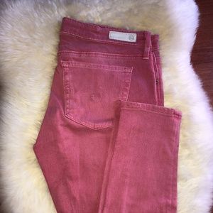 AG Adriano Goldschmied Jeans Legging Ankle Pink 27